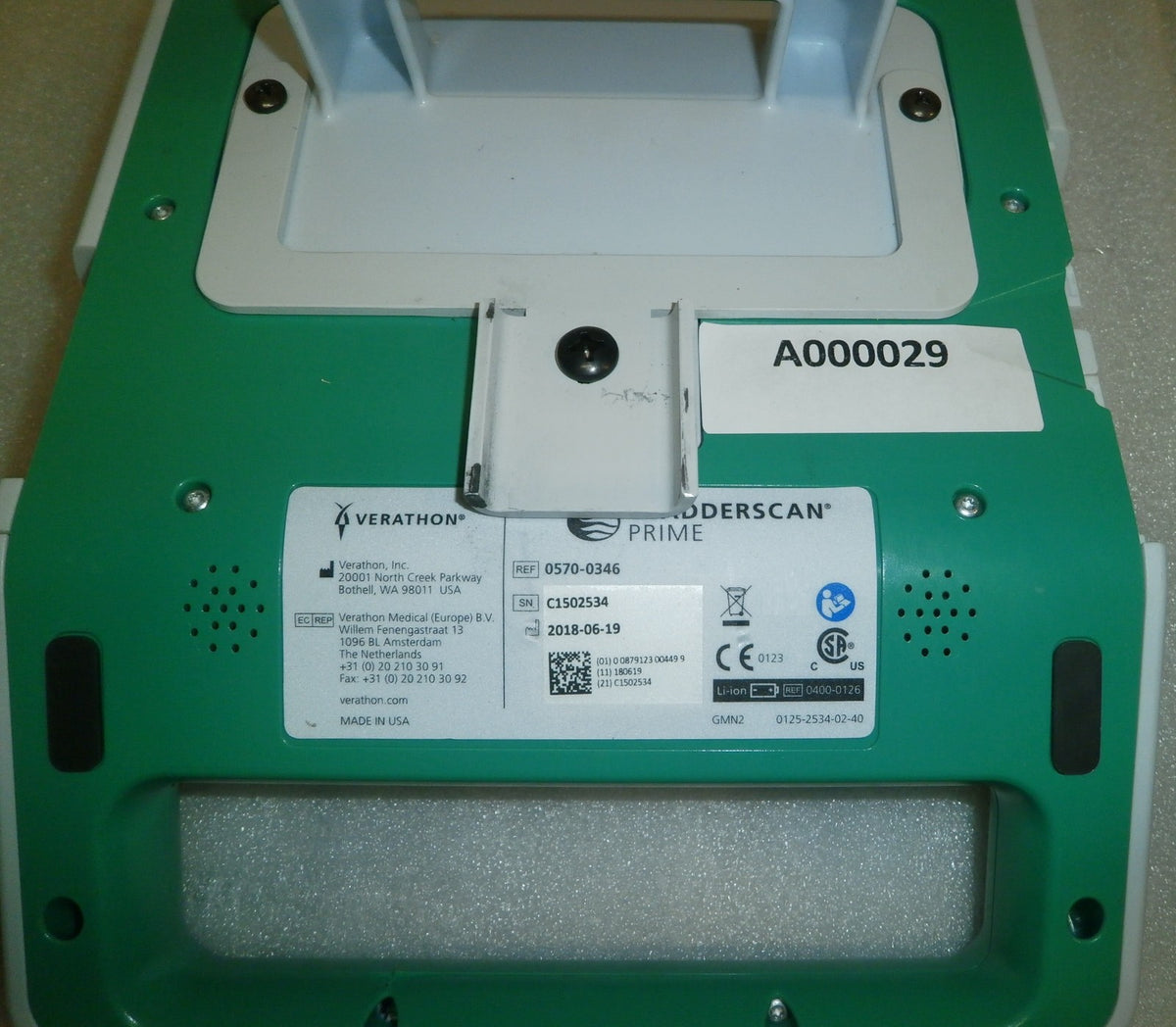 Verathon BladderScan Prime PlusScanner 0570-0346 w/battery