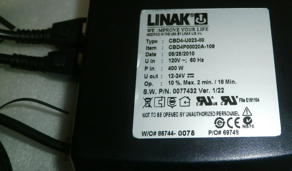 LINAK LIFTING COLUMN DL40047-LINAK CONTROL BOX CBD4-U023 AND LINAK CONTROL