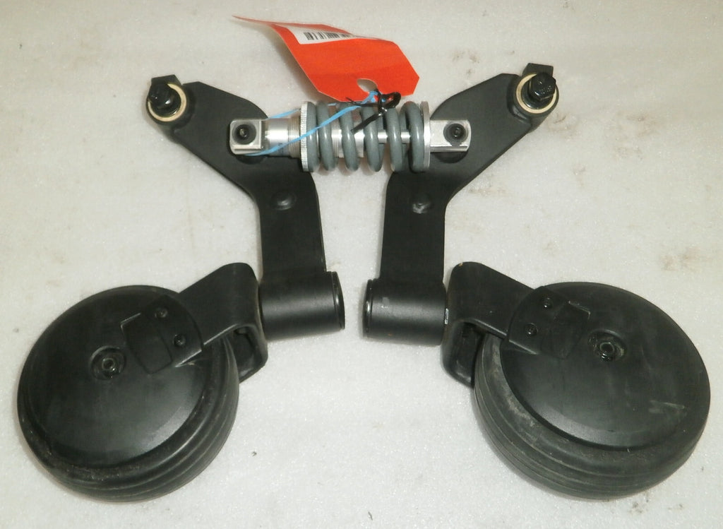 LOT OF TWO REAR CASTERS WHEELS ASSEMBLY W/ SUSPENSION SHOCK from QUANTUM 2.0