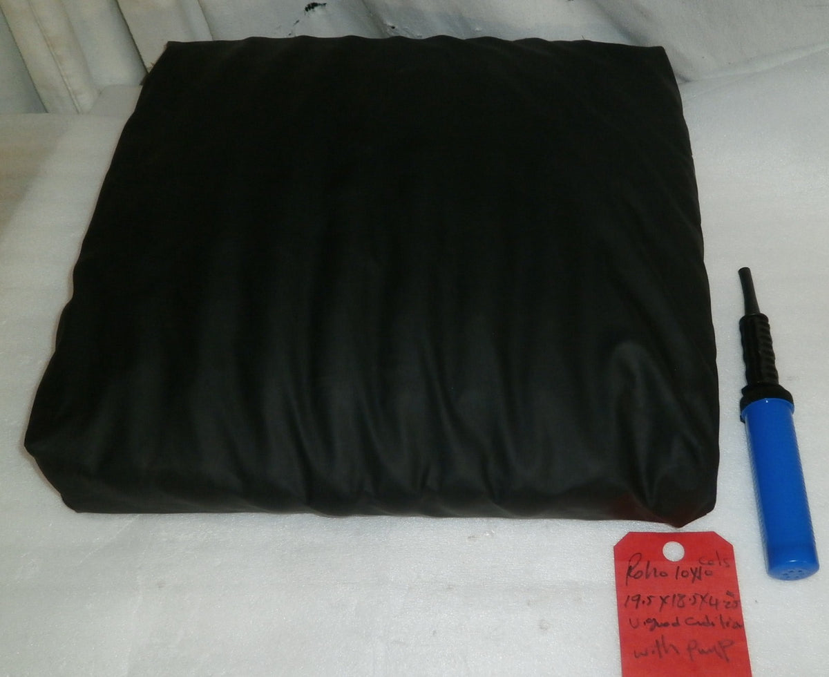 ROHO 19.5X18.5X4.25 WHEELCHAIR CUSHION GOOD CONDITION WITH COVER AND PUMP