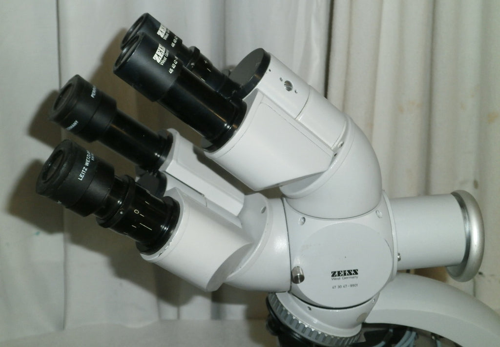 CARL ZEISS 473047-9901 Dual Head MICROSCOPE With 3 lenses