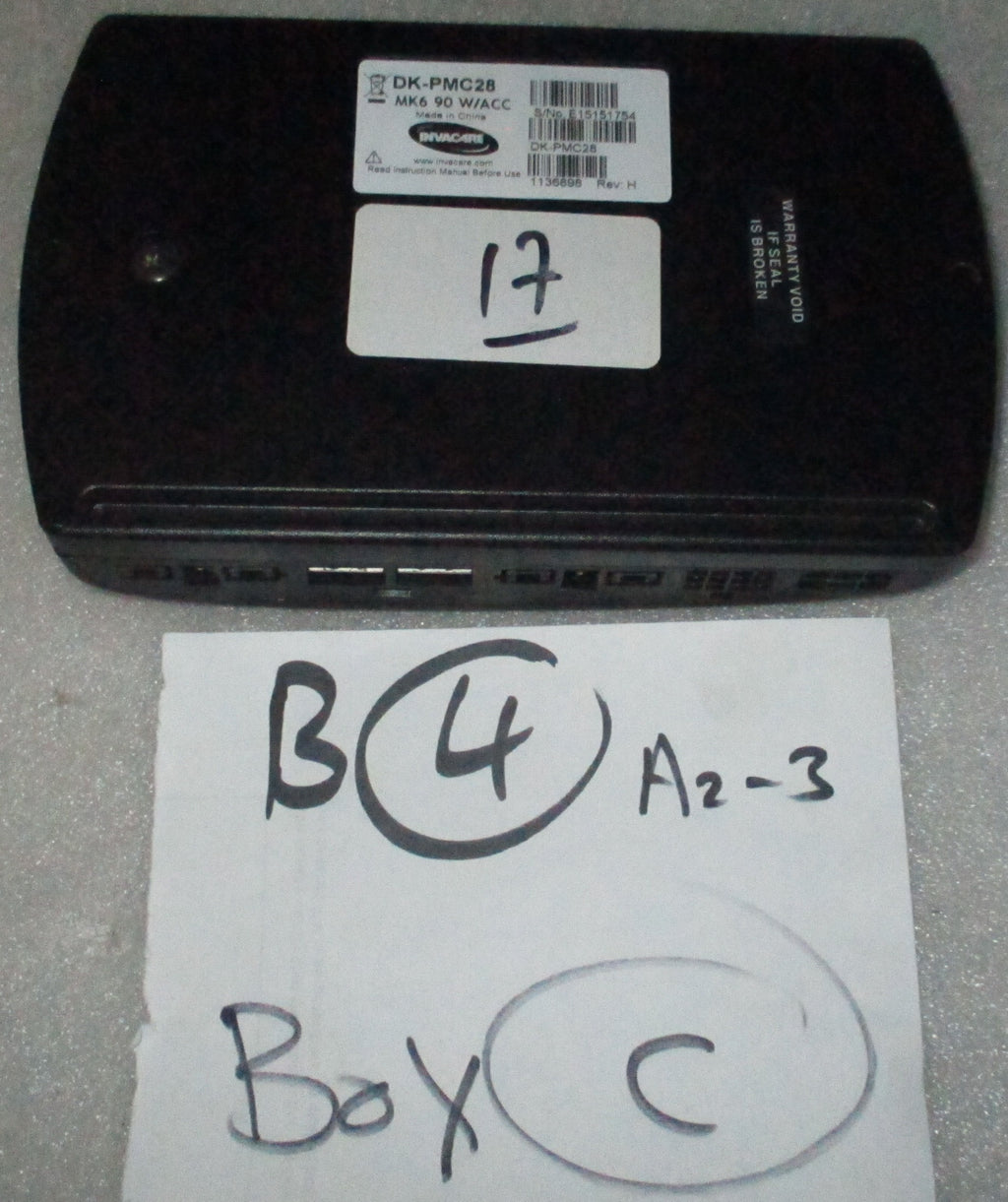 Invacare DK-PMC28 Wheelchair Control Module MK6 90 w/acc 1136898 USED GOOD CONDI