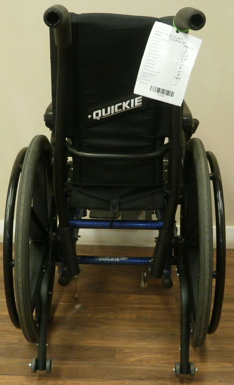 QUICKIE GP RIGID WHEELCHAIR LIGHT WEIGHT SEAT WIDTH 12 INCH VERY GOOD CONDITION