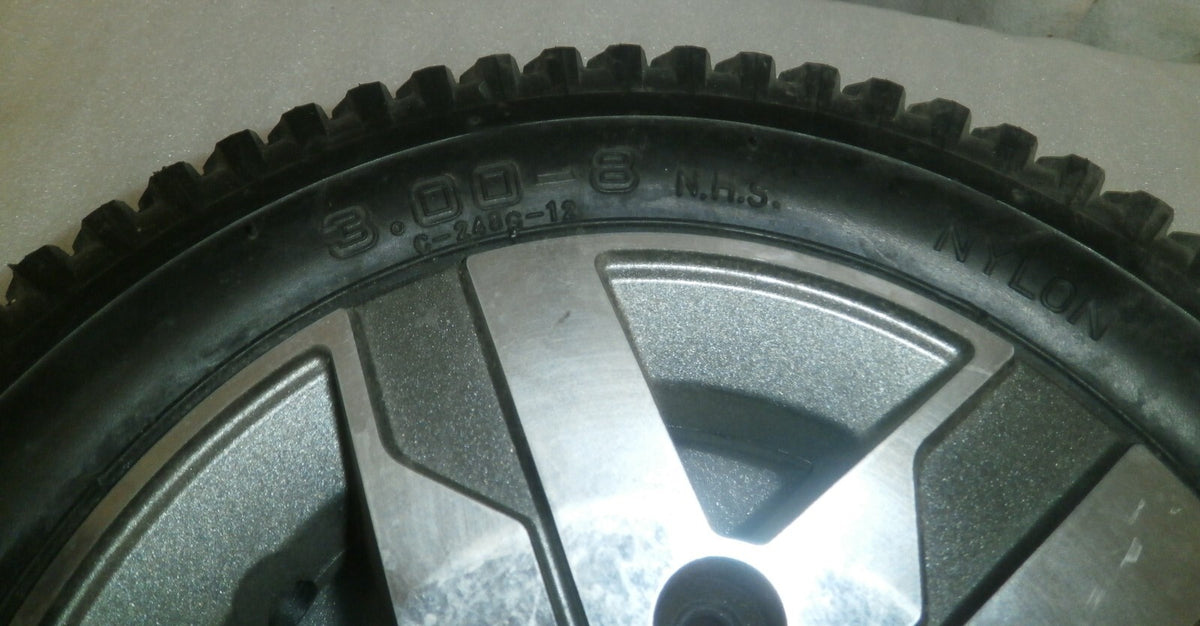 LOT OF 2 QUANTUM EDGE 2.0 POWERTRAX WHEELS 3.00-8 SOLID VERY GOOD CONDITION