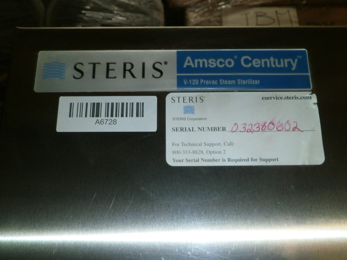 Steris Amsco V120 Century PREVAC Sterilizer Autoclave, Untested