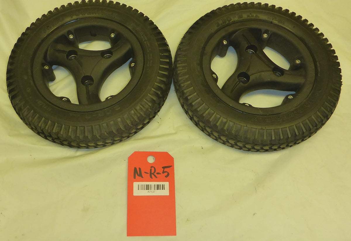 A7137 QUICKIE QM 710 WHEELCHAIR WHEELS PRIMO 3.00-8 SOLID AS PHOTO V GOOD COND