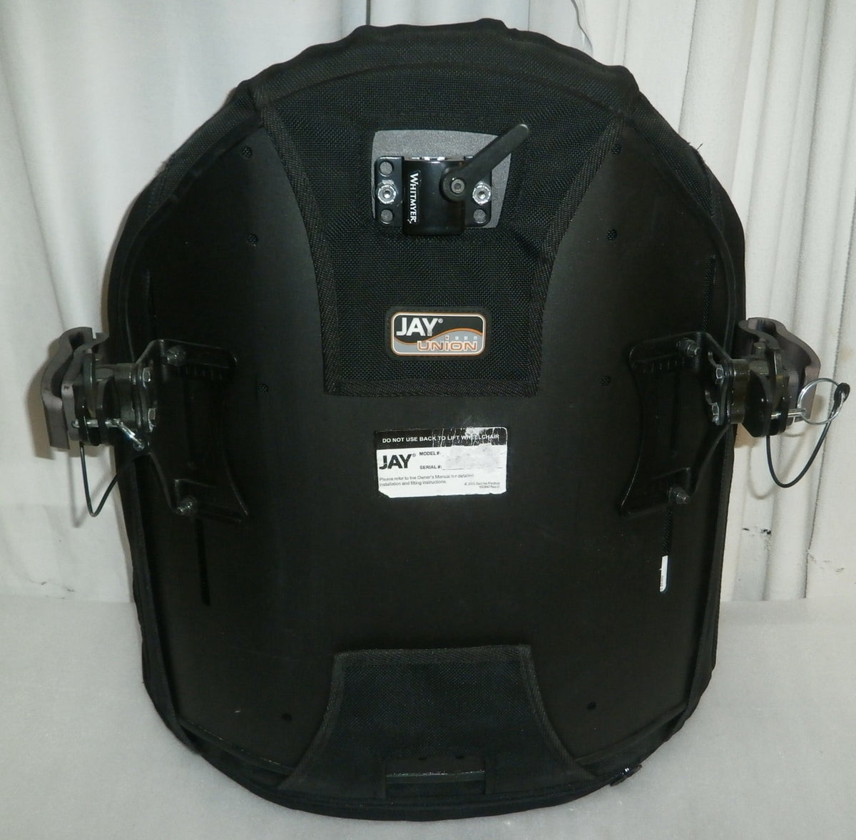 Wheelchair Back Jay Union Cushion Fits 16-17" w/ Accessories Good Condition