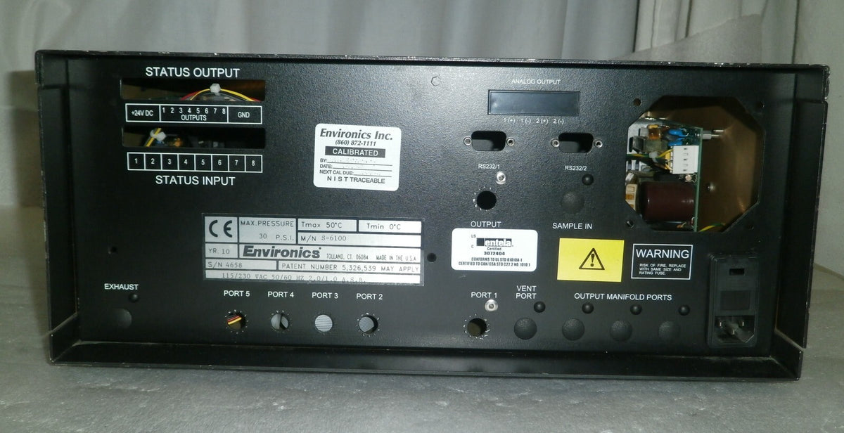 Environics 6100 Multi-Point Gas Calibrator