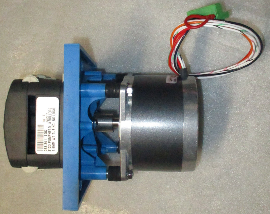 WATSON 313D PUMP HEAD -3rollers 033.3411.LOG AND MOTOR SONCEBOZ 6530R227 as PICT