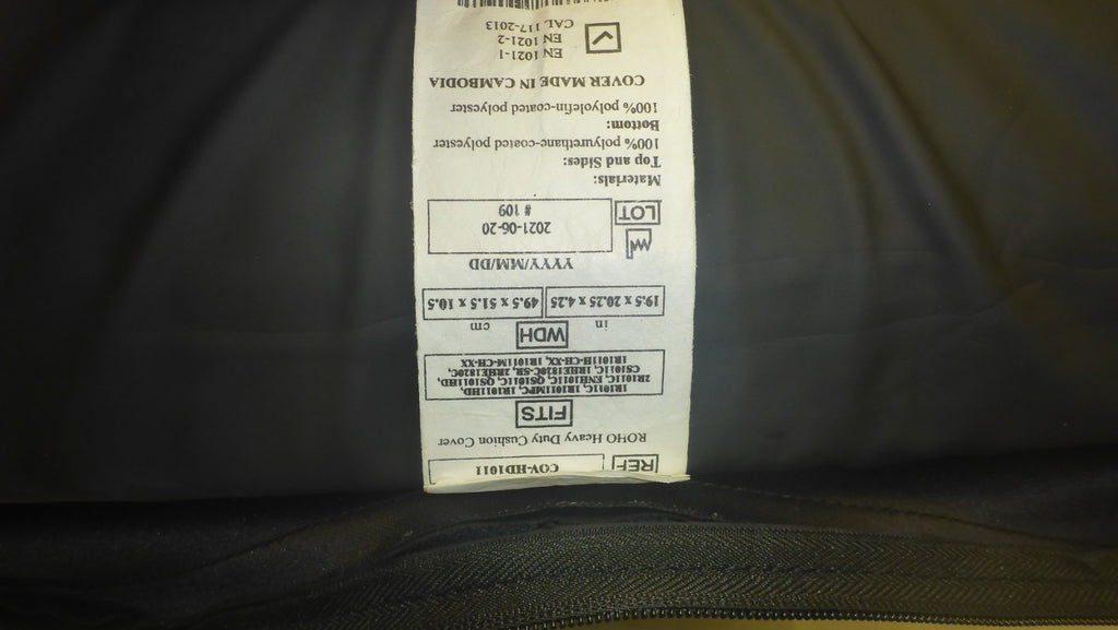 Roho Wheelchair Cushion Size 19.5 x 20.25" W/Cover Good Condition