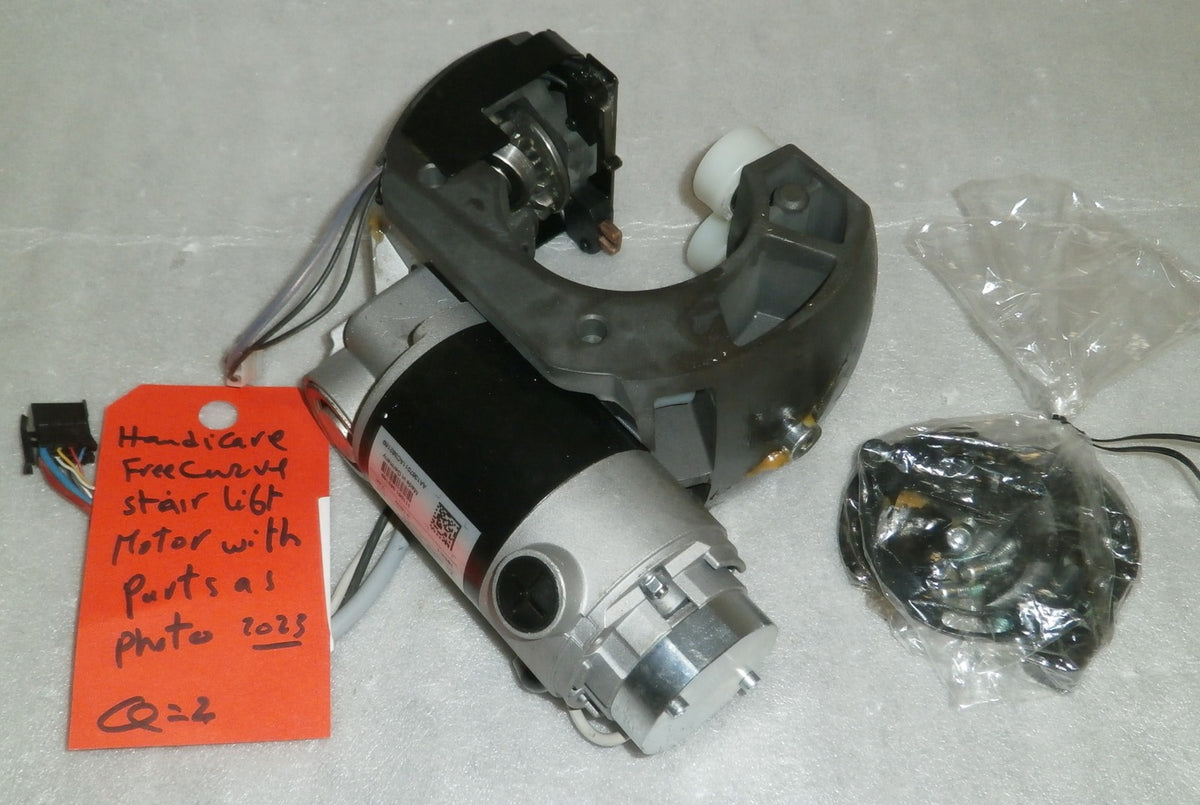 HANDICARE FREE CURVE STAIR LIFT ORIGINAL MOTOR SSG04E WITH PARTS AS PHOTO