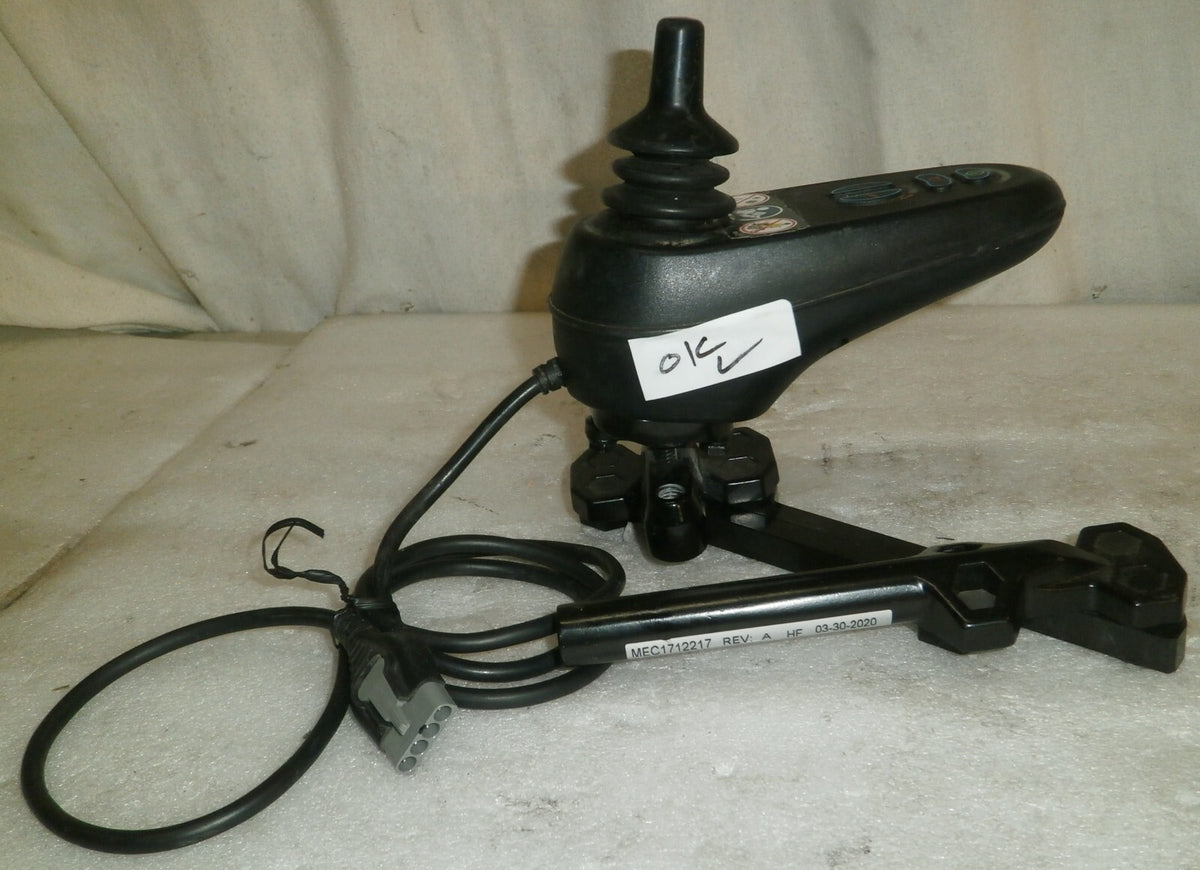 SET OF QUICKIE QUANTUM 600-610 POWER WHEELCHAIR JOYSTICK WITH CABLE AND FRAME