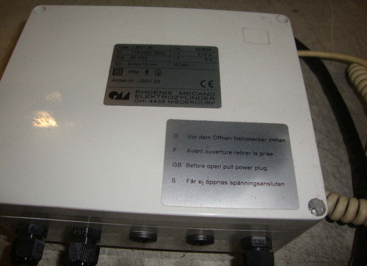PHOENIX CONTROL BOX NR LBG1.23 AND HAND CONTROL FROM MICROM HM560 WITH REMOTE