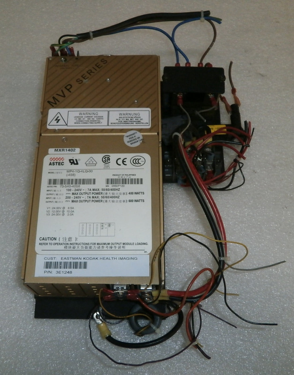 AMTEC POWER SUPPLY MVP SERIES MP4-1Q-4LQ-00 (-456) FROM KODAK DIRECT VIEW CR850