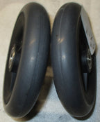 Lot / Set of 2 Rubber Front Caster Wheels 5" x 1" For Wheelchair