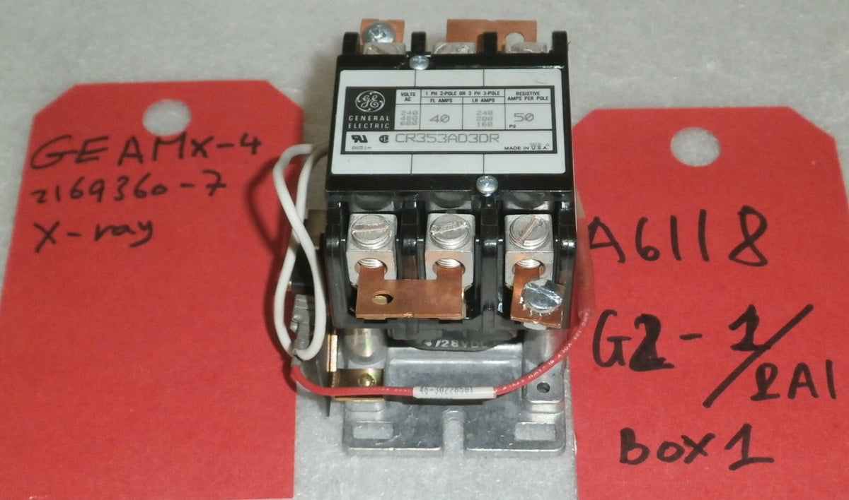 AMX 4 Portable X-Ray GE CR353AD3DR Definite Purpose Contactor 40A 3P 24/28V Coil
