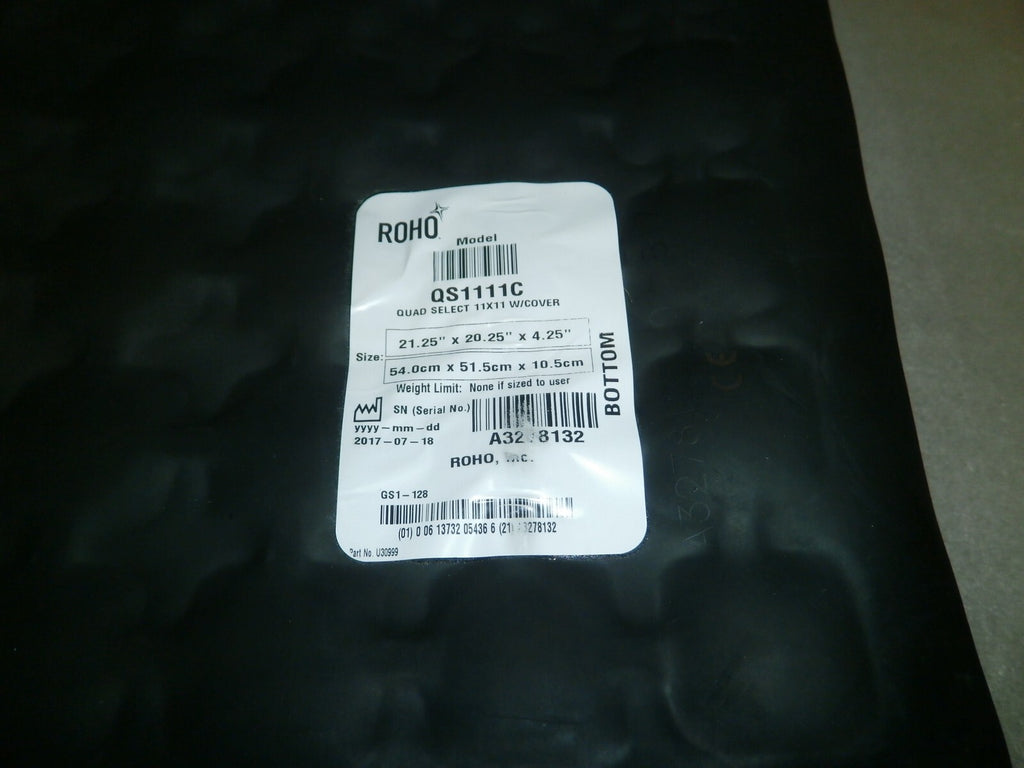 ROHO 21.25X20.25X4.25 INCH QS1111C WHEELCHAIR CUSHION W/ COVER COV-SSA1111