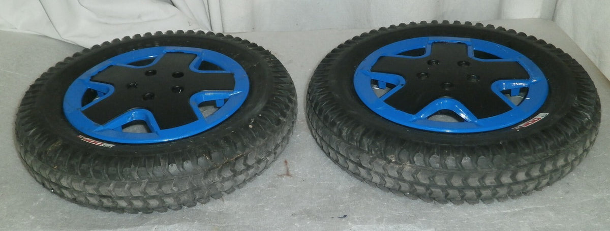 SET OF 2 INVACARE TDX-SP2 PRIMO POWERTRAXX 3.00-8 WHEELS GOOD CONDITION