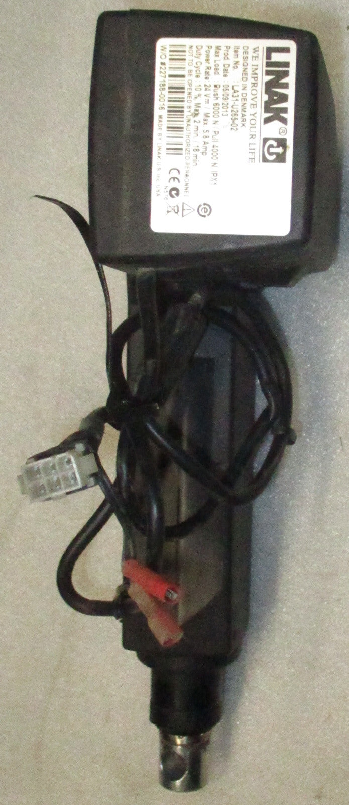 WHEELCHAIR ACTUATOR LINAK LA31-U265-02 AND DUAL ACTUATOR CONTROL-RECLINER ACT