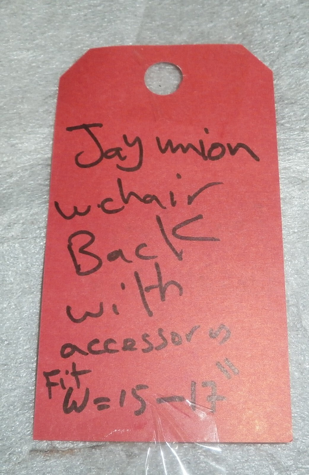 Wheelchair Back Jay Union JUNPDCUTM16SH H20" (15"-17" Width) W/ Accessories
