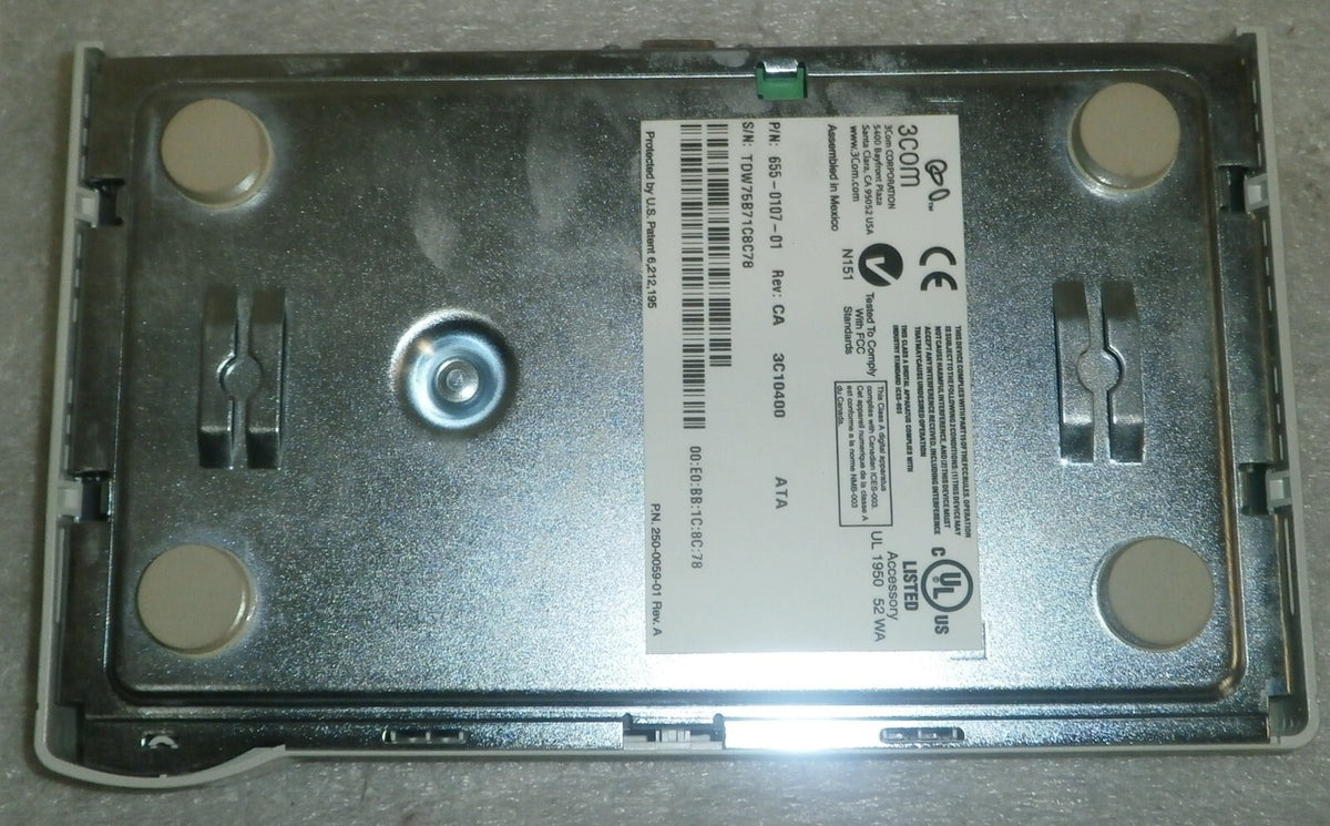 3Com 3C10400 NBX Analog Terminal Adapter 655-0107-01 POE Network Powered