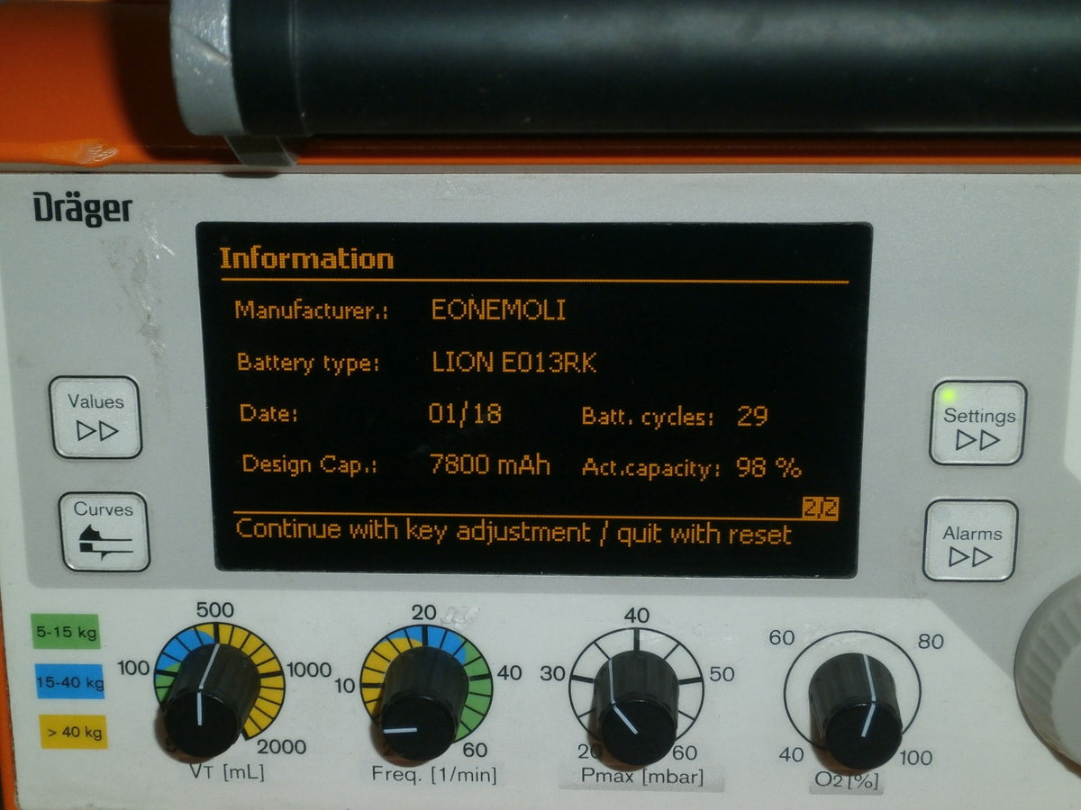 Drager Oxylog 3000 Ventilator 2M86955 - No Power Supply