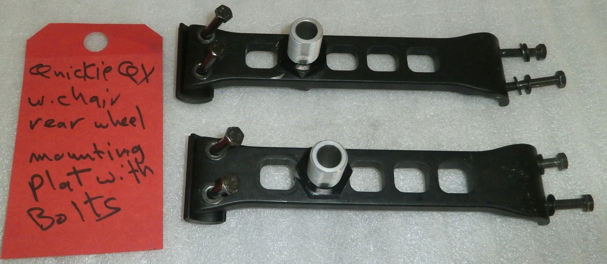 Lot of 2 Quickie QX Wheelchair Rear Wheel ADJ UST H. Plates w/ Bolts Very Good