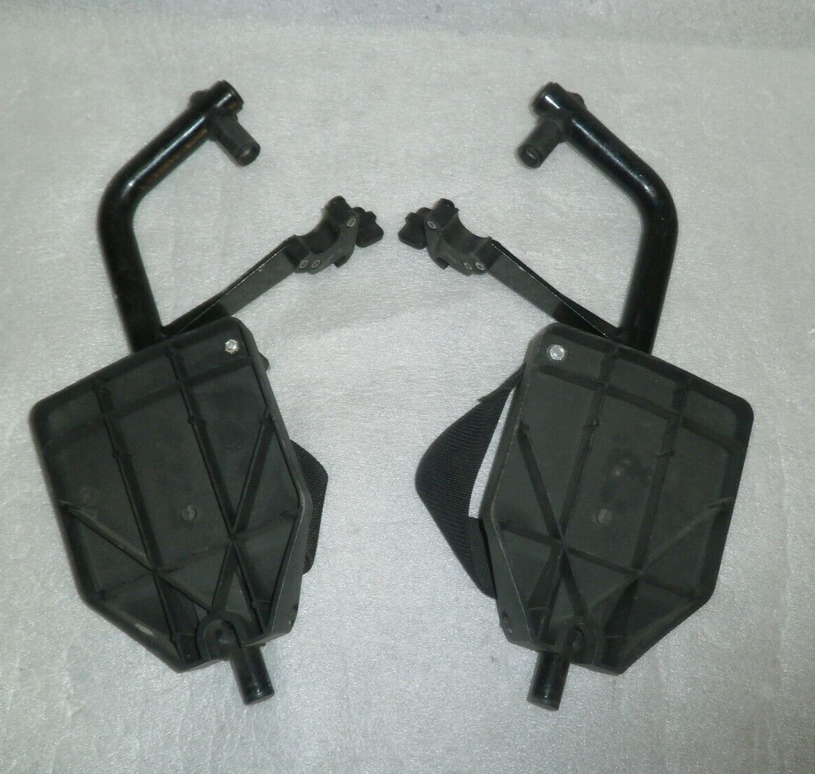 SET OF WHEELCHAIR FOOT REST GOOD CONDITION WITH MOUNT PLATES DIMENSION AS PHOTO