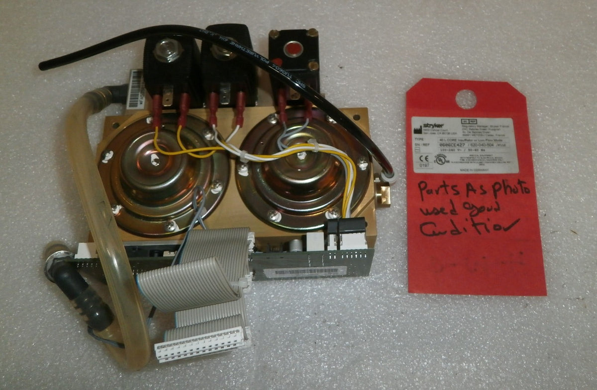 PARTS FROM STRYKER 40L CORE INSUFFLATOR USED GOOD CONDITION AS PHOTO