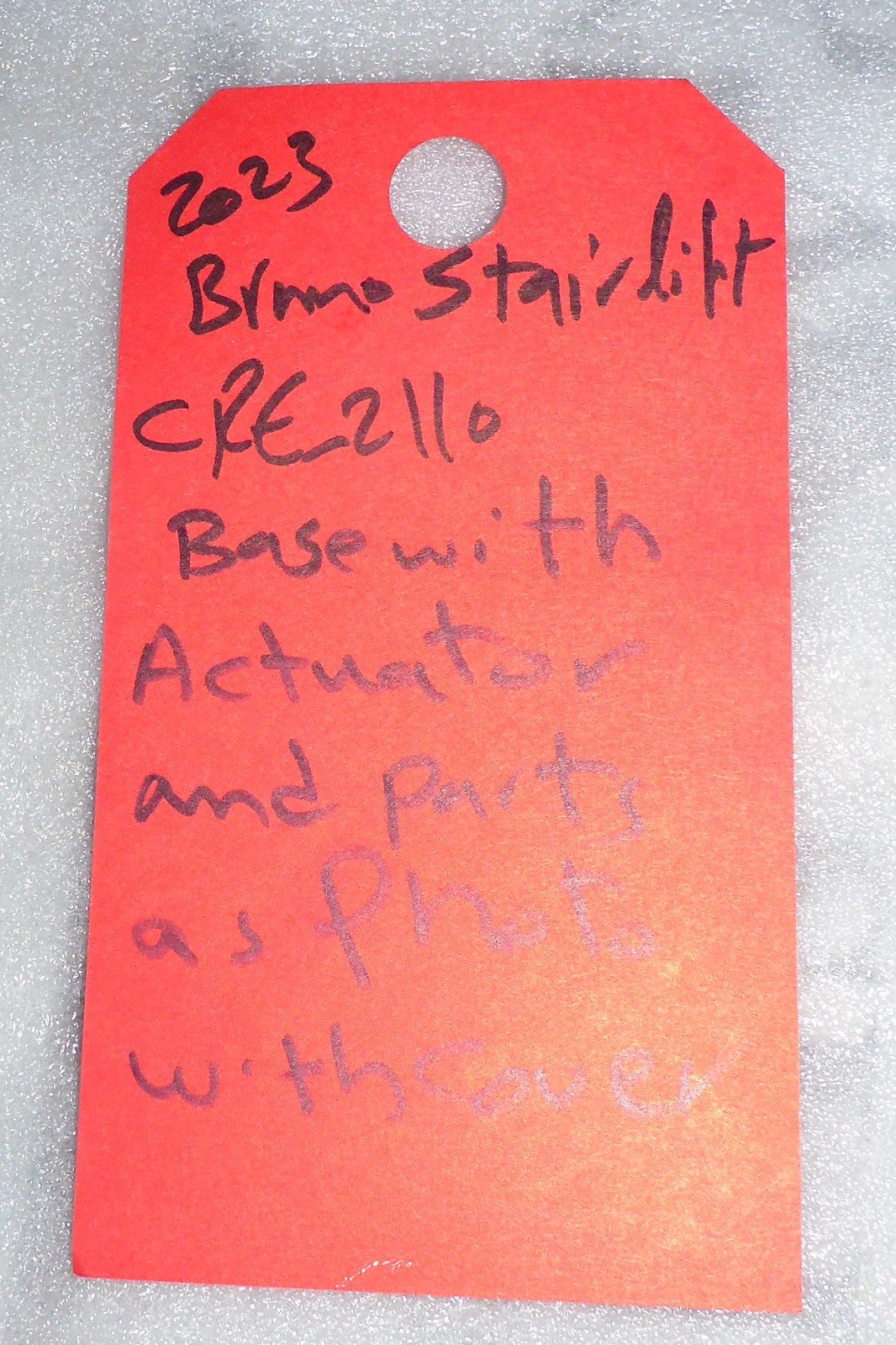 2023 BRUNO STAIR LIFT S2 ELITE CRE-2110 SEAT BASE WITH ACTUATOR AS PHOTO