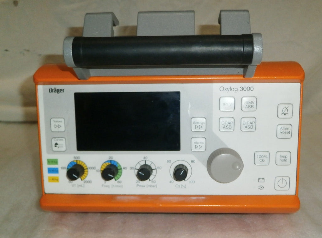 Drager Oxylog 3000 Ventilator 2M86955 w/ Hose - No Power Supply