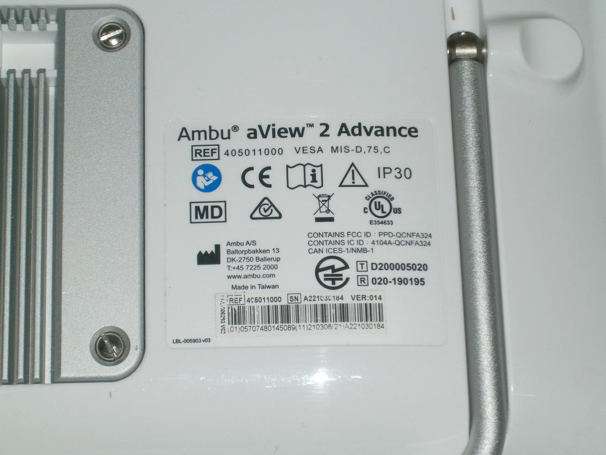Ambu aView 2 Advance Monitor w/ Power Supply (No Tariffs to USA)