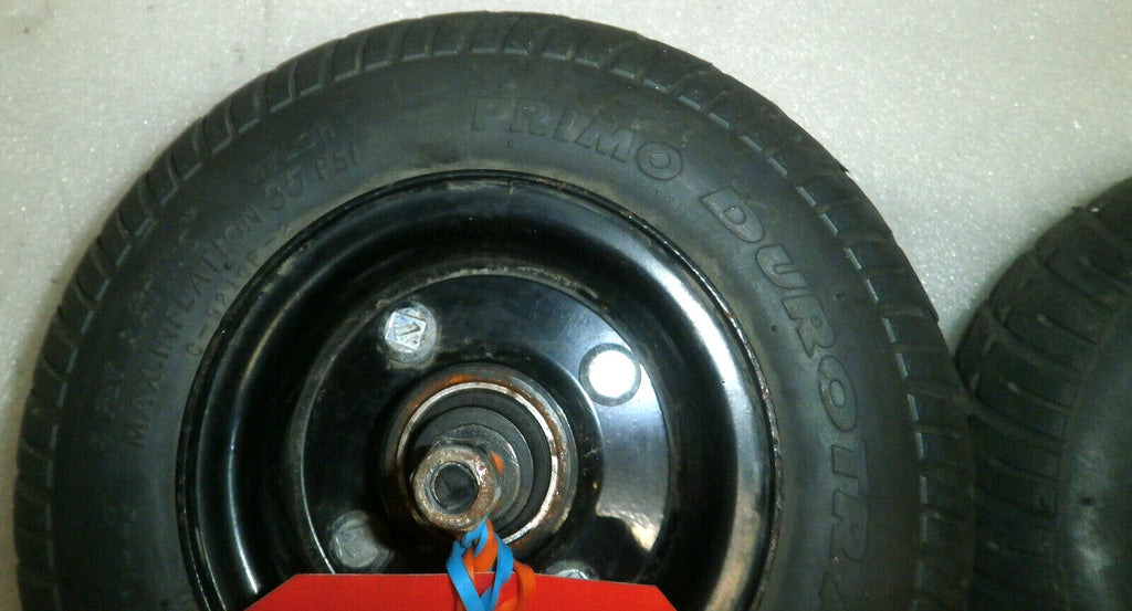 TWO QUICKIE 1450 POWER WHEELCHAIR WHEELS PRIMO DUROTRAP 2.80/2.50-4