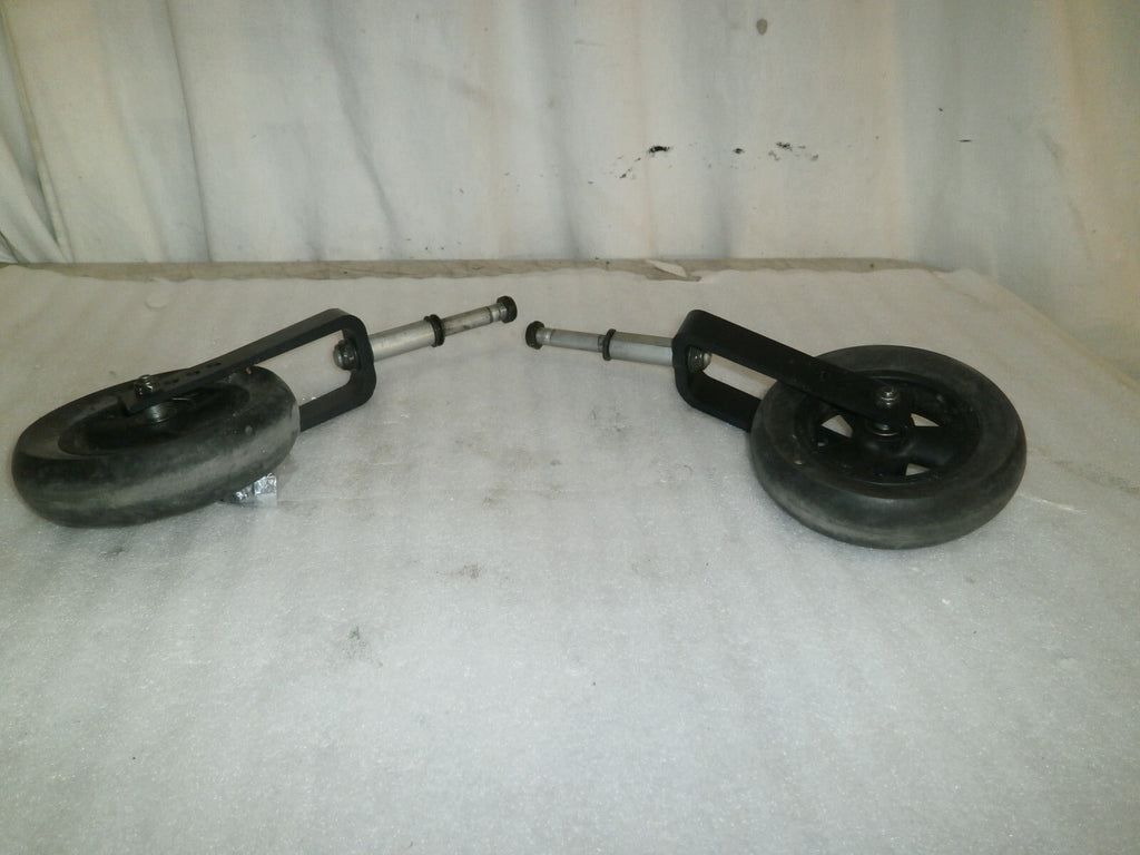 Set of 2 Quickie IRIS Casters with Forks Very Good Condition