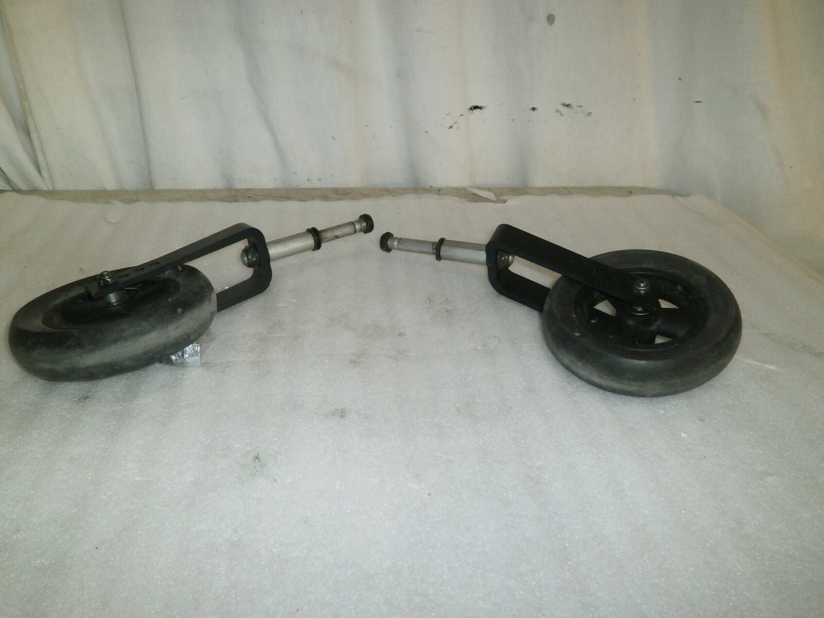 Set of 2 Quickie IRIS Casters with Forks Very Good Condition