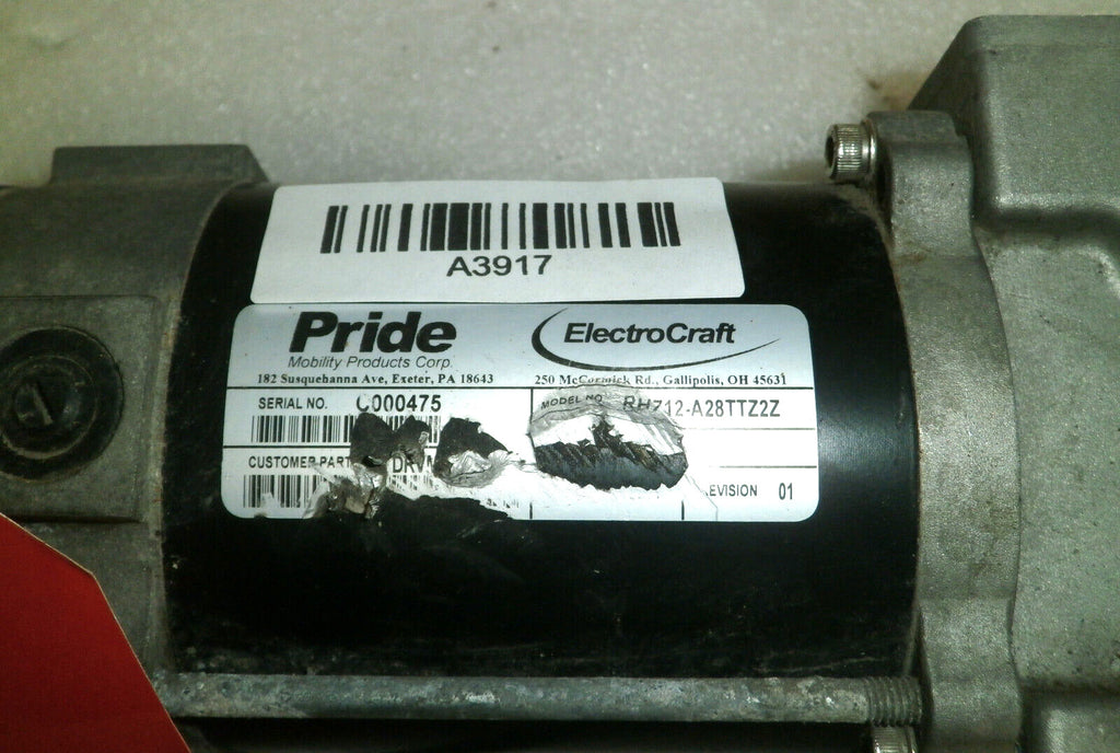 ONE PRIDE WHEELCHAIR MOTOR MODEL RH 712-A28TTZ2Z VERY GOOD WORKING CONDITION