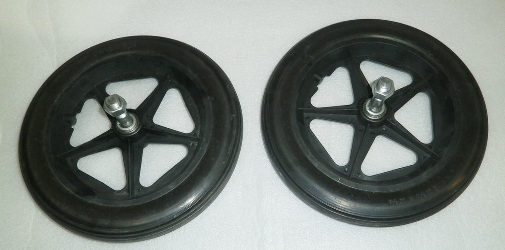 LOT OF 2 SOLID WHEELS 12.5 X 2 1/4 USED GOOD CONDITION