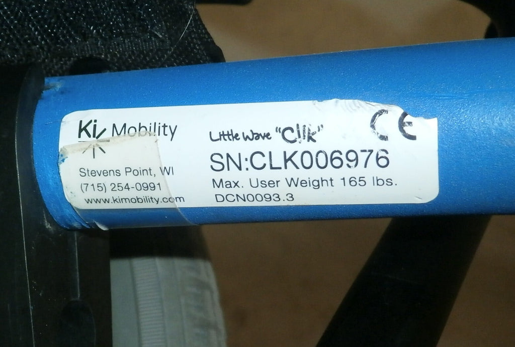 KI MOBILITY LITTLE WAVE CLIK WHEELCHAIR 10 INCH SEAT WIDTH, ADJUSTABLE HEIGHT