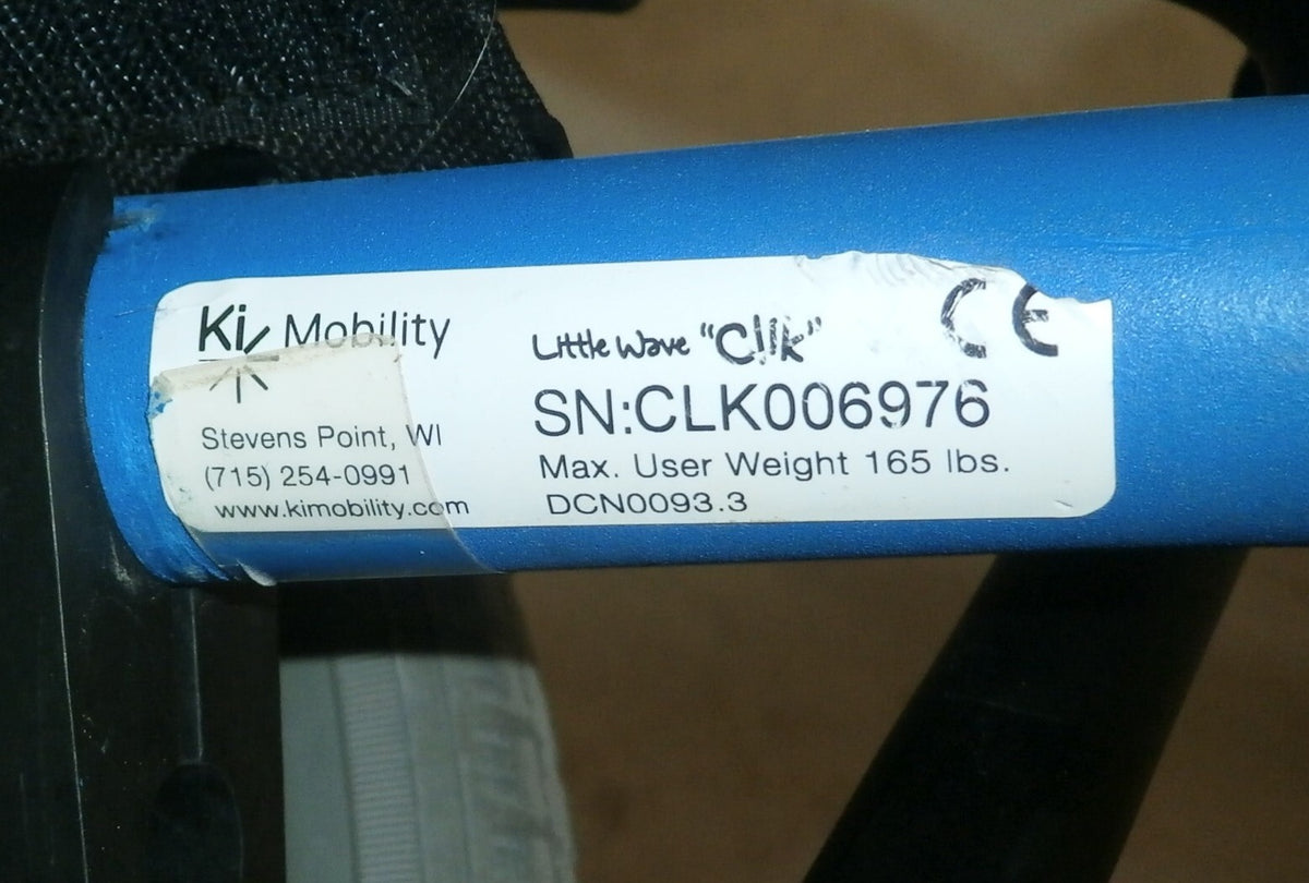 KI MOBILITY LITTLE WAVE CLIK WHEELCHAIR 10 INCH SEAT WIDTH, ADJUSTABLE HEIGHT