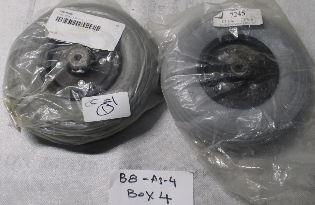 SET OF TWO CASTER Nighthawk 7245-NHWK 8 X 2 AIR 7/16 AIR NEW CONDITION