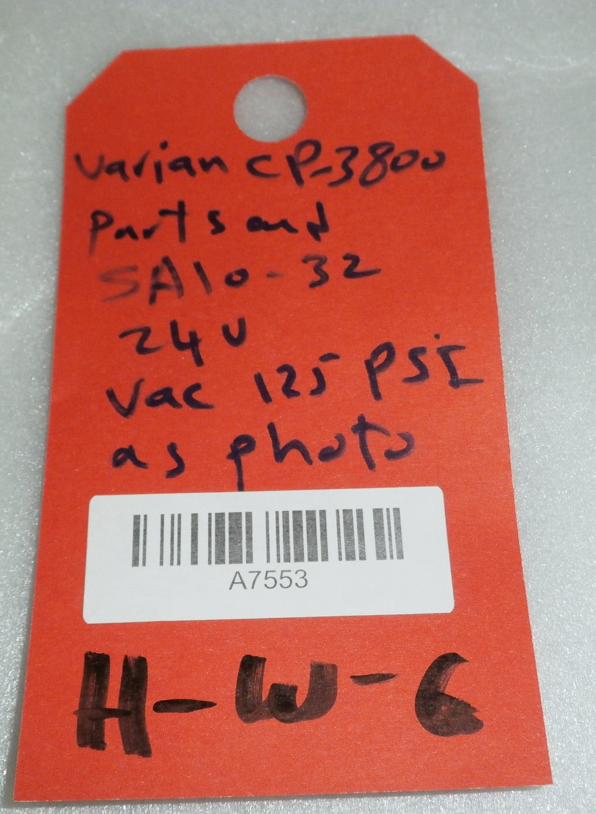 VARIAN CP-3800 PARTS SA10-32-24V AND PARTS AS PHOTO