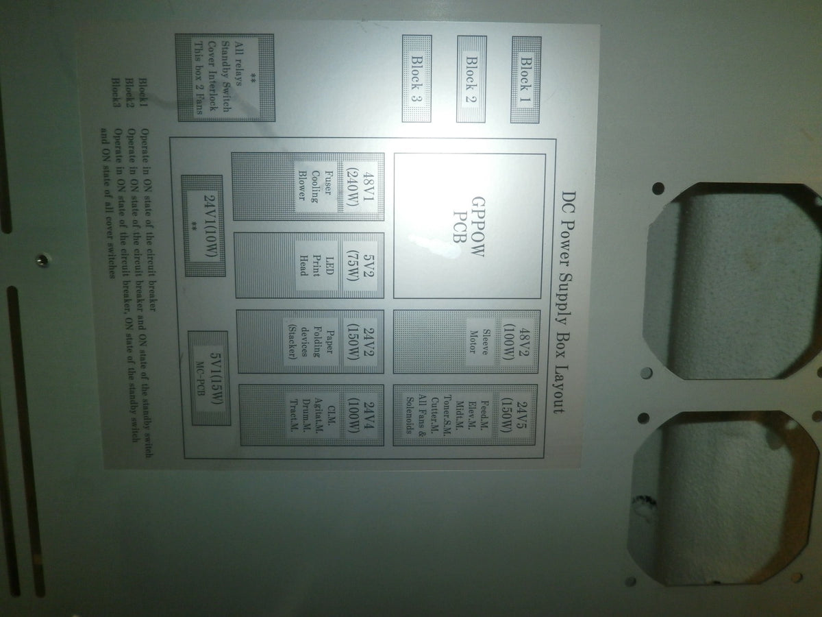 TORAY BOARD CK5808G1 GPP0W4-B E/C LEVEL 01 DC POWER SUPPLY BOX