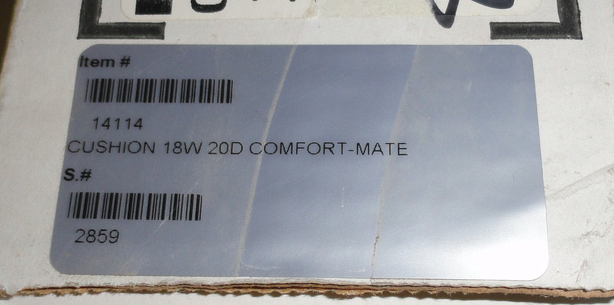 INVACARE COMFORT- MATE CUSHION 18X20" VERY GOOD CONDITION