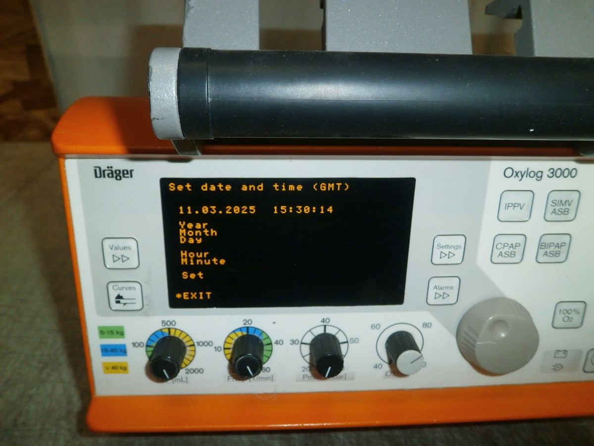 Drager Oxylog 3000 Ventilator 2M86955 - No Power Supply