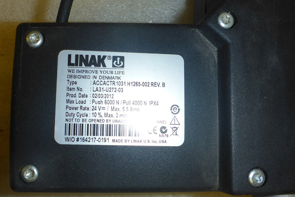 QUANTUM 6000Z WHEELCHAIR TILT ACTUATOR LINAK LA31-U272-03 USED GOOD CONDITION