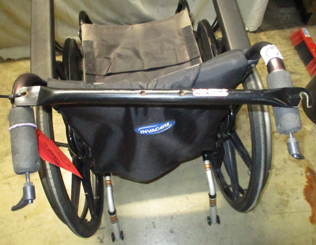 INVACARE MYON FOLDING WHEELCHAIR 17 INCH SEAT WIDTH GOOD CONDITION
