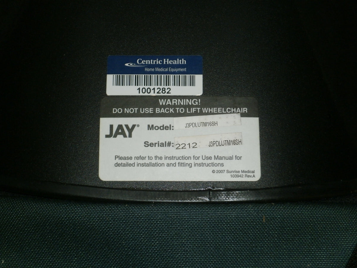 Jay J3 Wheelchair Back H 20" W 15" WITH ACCESSORY VERY GOOD CONDITION