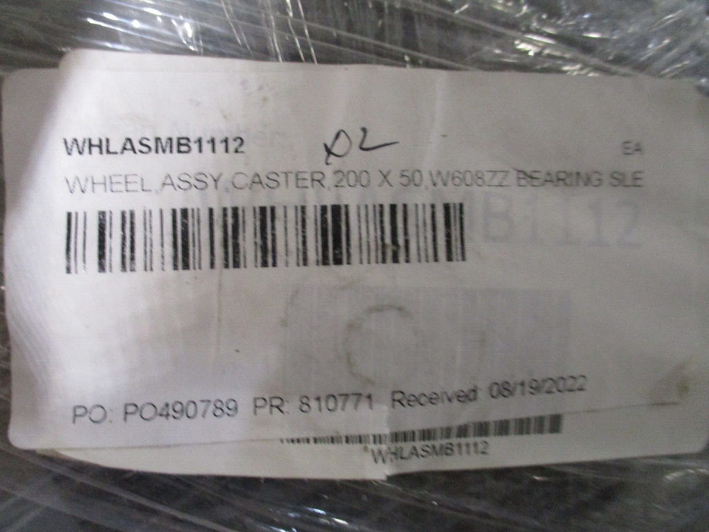 SET OF 2 PRIDE WHEELS WHLASMB1112 WHEEL ASSY CASTER 200 X 50, W608ZZ BEARING SLE
