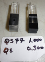Lot of 4 HELLMA Cuvettes - QS77 1000 - QS 0.300 - QS282 1000 Flow through cells