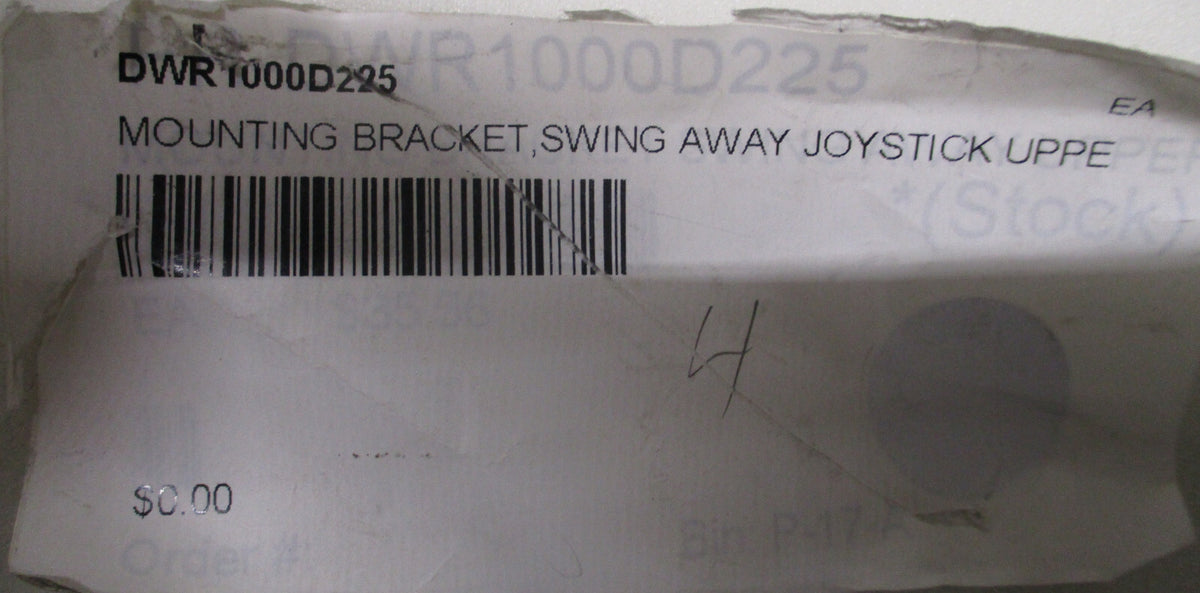 MOUNTING BRACKET SWING AWAY JOYSTICK UPPE DWR1000D225 -7 INCH OPEN BOX